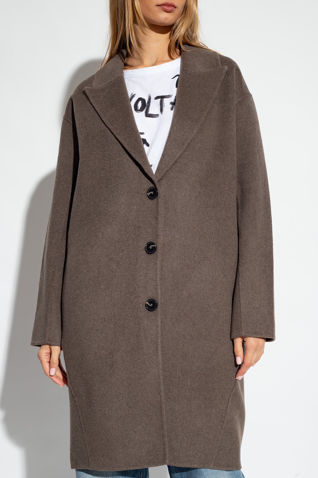 Brown 'Mady' wool coat Zadig & Voltaire